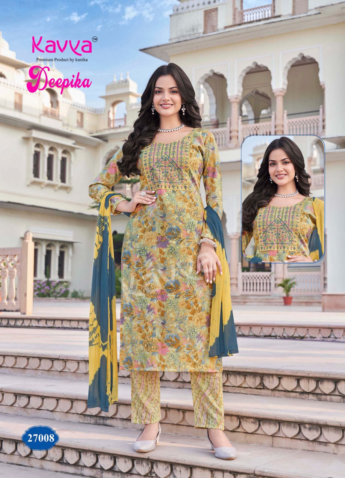 Deepika Vol 27 By Kavya Capsule Printed Kurti With Bottom Dupatta Wholesalers In Delhi
